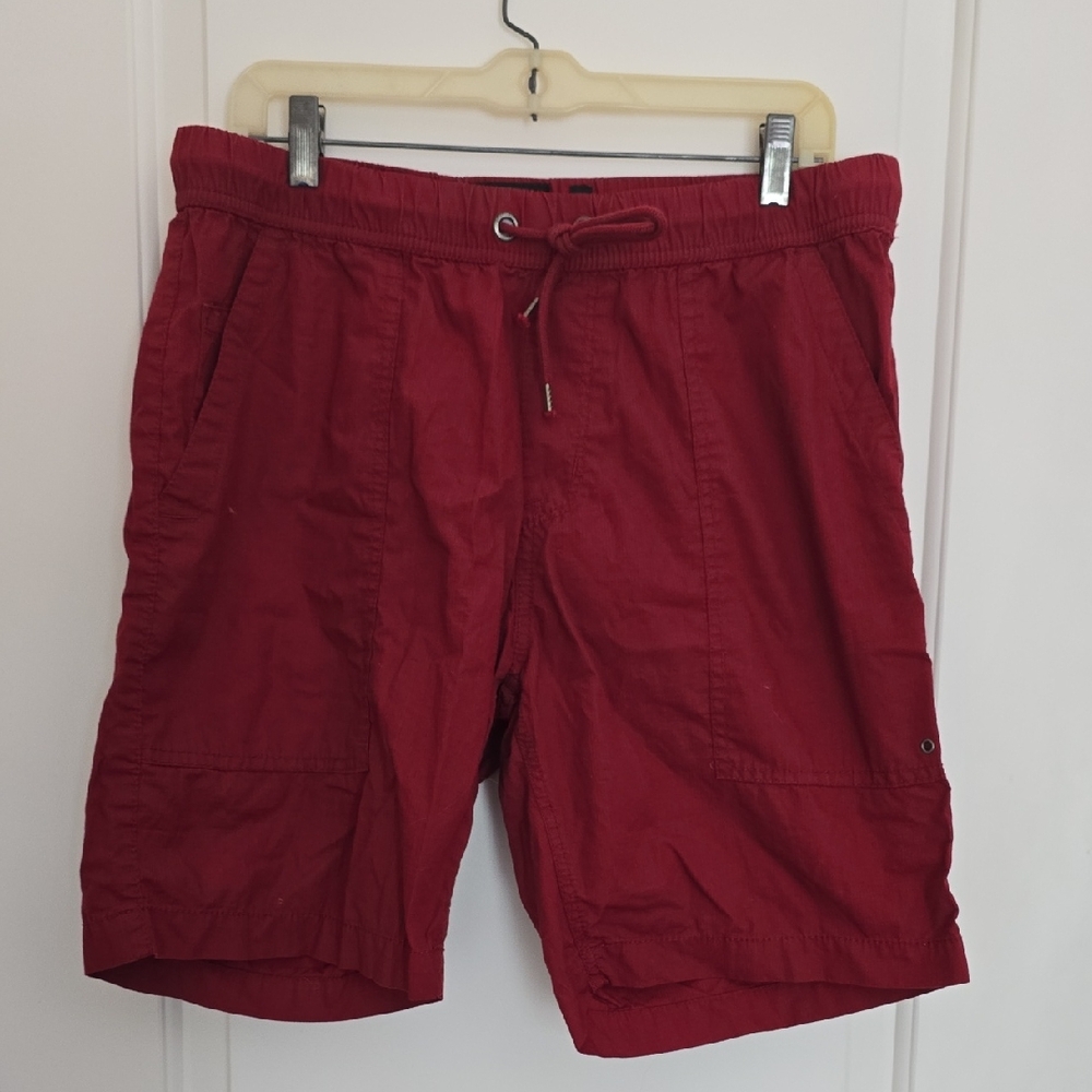 Classic Red Cargo Shorts for Men